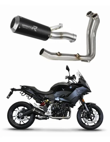 Ligne d'échappement complète inox Dominator GP Noir pour BMW F900XR (2020-2026)
