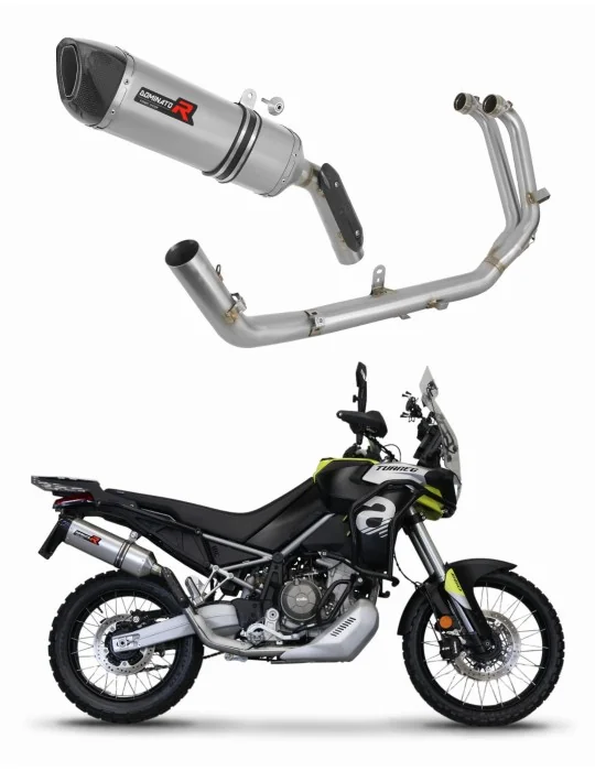Ligne d'échappement complète inox Dominator HP6 pour Aprilia Tuareg 660 2021-2023, vue 1