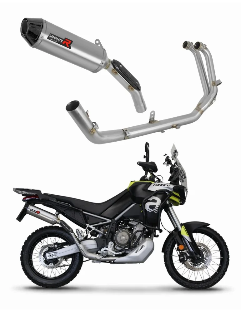 Ligne d'échappement complète inox Dominator HP3 pour Aprilia Tuareg 660 (2021-2023)