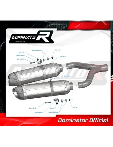 Silencieux slip-on Dominator HP1 pour Aprilia Shiver 900 (2017-2019)