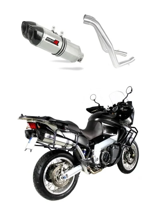 Silencieux slip-on Dominator HP1 pour Aprilia ETV 1000 Caponord 2001-2004, vue 1
