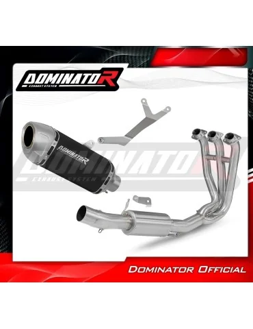 Ligne d'échappement complète inox Dominator S6 Noir pour Triumph Daytona 660 (2024-2026)
