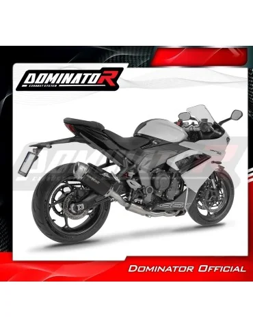 Ligne d'échappement complète inox Dominator S6 Noir pour Triumph Daytona 660 (2024-2026)