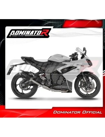 Ligne d'échappement complète inox Dominator S6 Noir pour Triumph Daytona 660 (2024-2026)