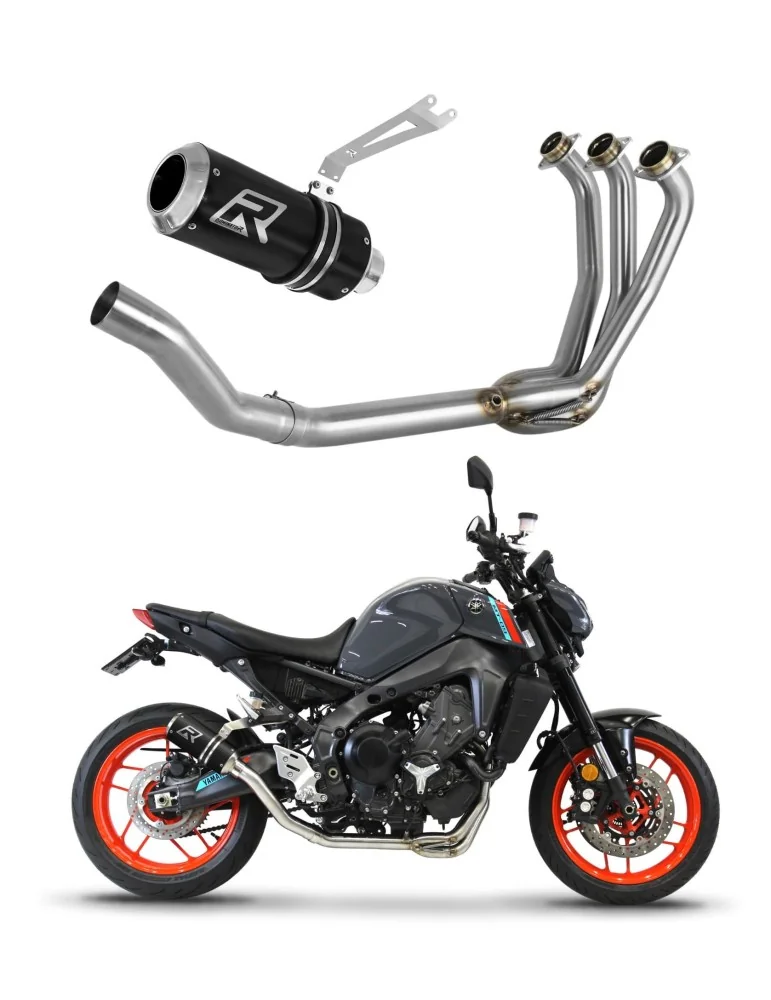 Ligne d'échappement complète inox Dominator GP Noir pour Yamaha MT 09 (2021-2023)