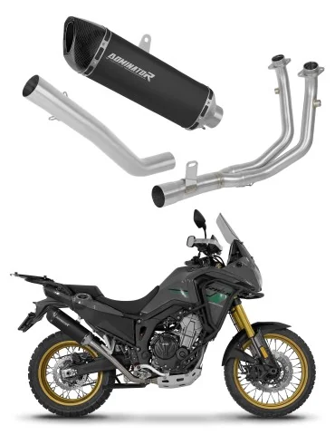 Ligne d'échappement complète inox Dominator HP6 Noir pour Rieju Aventura 500 (2023-2026)
