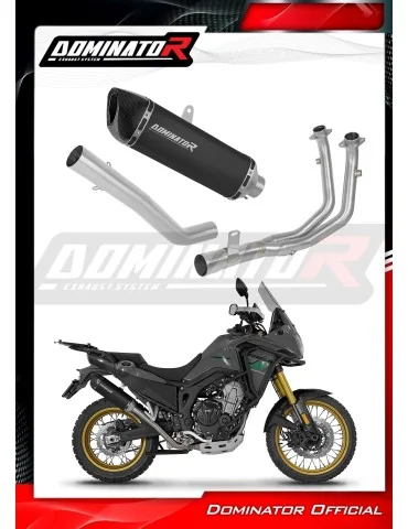 Ligne d'échappement complète inox Dominator HP6 Noir pour Rieju Aventura 500 (2023-2026)