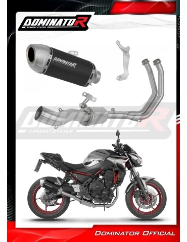 Ligne d'échappement complète inox Dominator S6 Noir pour Kawasaki Ninja 650 (2023-2026)