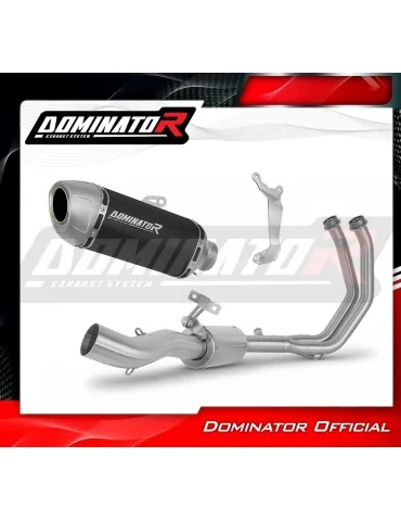 Ligne d'échappement complète inox Dominator S6 Noir pour Kawasaki Ninja 650 (2023-2026)