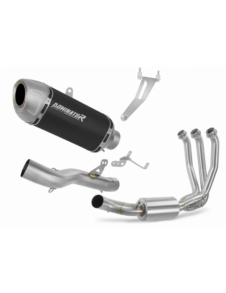 Ligne d'échappement complète inox Dominator S6 Noir pour CF Moto 675 NK (2024-2026)