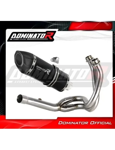 Ligne d'échappement complète inox Dominator HP5 Noir pour Kawasaki ER 6 N / F (2012-2016)