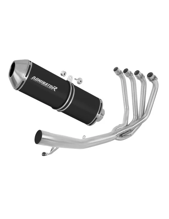 Ligne d'échappement complète inox Dominator OVR Noir pour Suzuki GSXF 650 2007-2016, vue 1