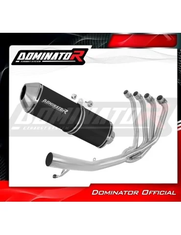 Ligne d'échappement complète inox Dominator OVR Noir pour Suzuki GSXF 650 (2007-2016)