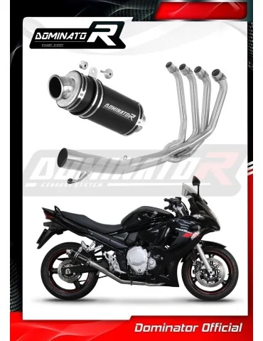 Ligne d'échappement complète inox Dominator GP1 Noir pour Suzuki GSXF 650 (2007-2016)
