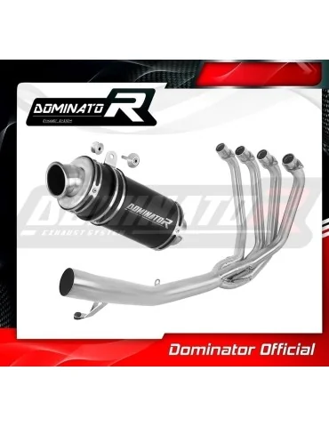 Ligne d'échappement complète inox Dominator GP1 Noir pour Suzuki GSXF 650 (2007-2016)