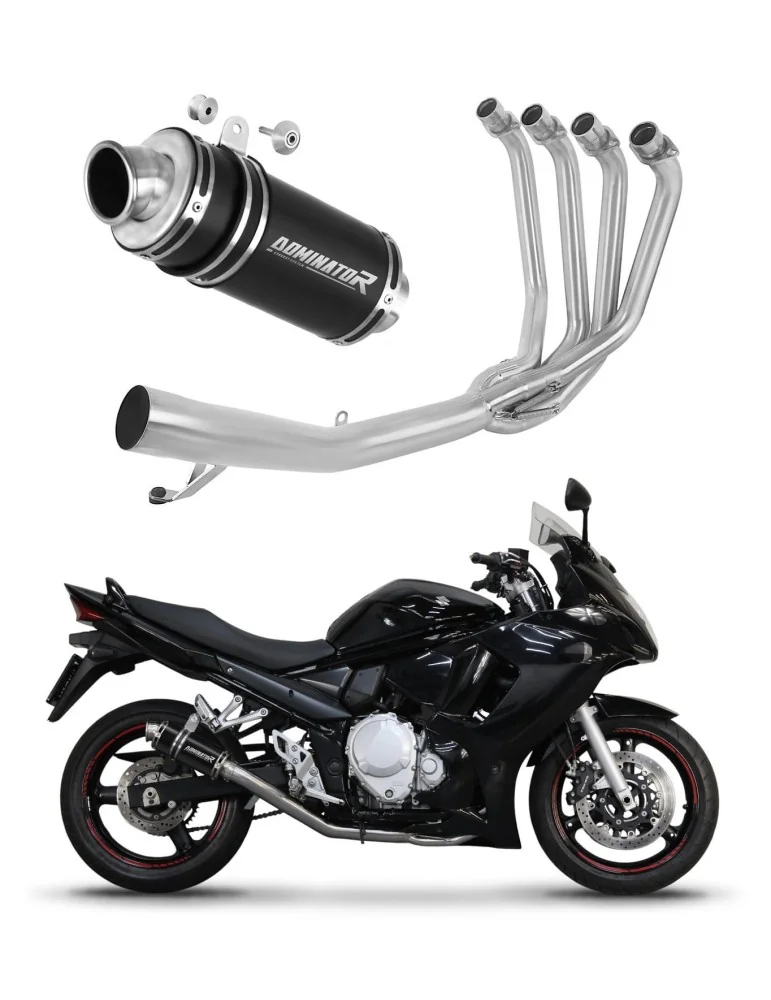 Ligne d'échappement complète inox Dominator GP1 Noir pour Suzuki GSX 1250 FA (2010-2016)
