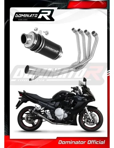 Ligne d'échappement complète inox Dominator GP1 Noir pour Suzuki GSX 1250 FA (2010-2016)