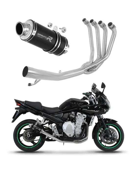 Ligne d'échappement complète inox Dominator GP1 Noir pour Suzuki GSF 650 Bandit N / S 2007-2016, vue 1