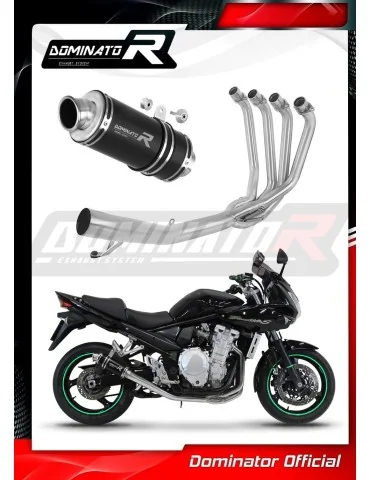 Ligne d'échappement complète inox Dominator GP1 Noir pour Suzuki GSF 650 Bandit N / S (2007-2016)