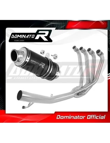 Ligne d'échappement complète inox Dominator GP1 Noir pour Suzuki GSF 650 Bandit N / S (2007-2016)