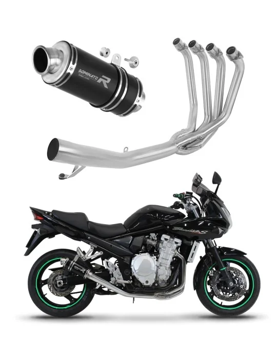 Ligne d'échappement complète inox Dominator GP1 Noir pour Suzuki GSF 1250 N / S Bandit 2007-2016, vue 1