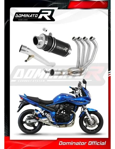 Ligne d'échappement complète inox Dominator GP1 Noir pour Suzuki GSF 650 Bandit N / S (2005-2006)
