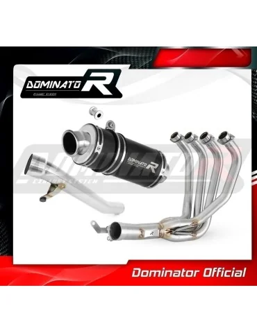 Ligne d'échappement complète inox Dominator GP1 Noir pour Suzuki GSF 650 Bandit N / S (2005-2006)
