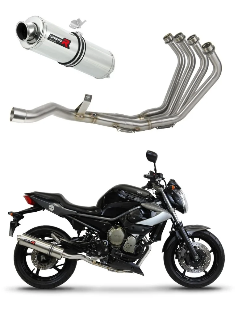 Ligne d'échappement complète inox Dominator ST pour Yamaha XJ 6N S F (2009-2016)