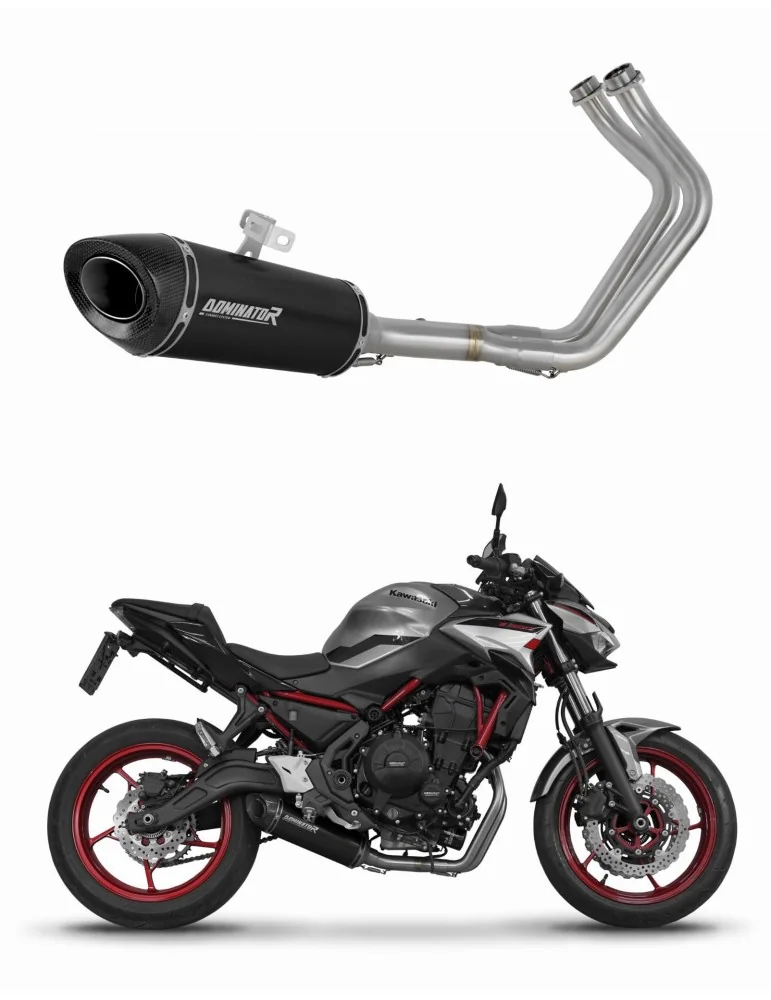 Ligne d'échappement complète inox Dominator HP8 Noir pour Kawasaki Ninja 650 (2023-2026)