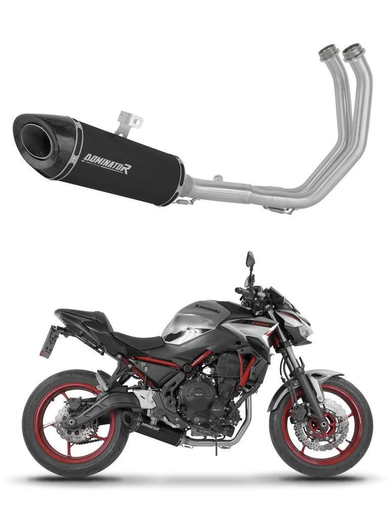 Ligne d'échappement complète inox Dominator HP8 Noir pour Kawasaki Z650 (2023-2026)