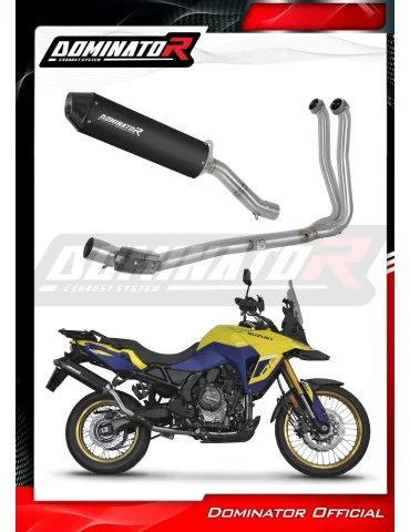 Ligne d'échappement complète inox Dominator MX2 Noir pour Suzuki V-Strom 800 SE / DE (2023-2024)