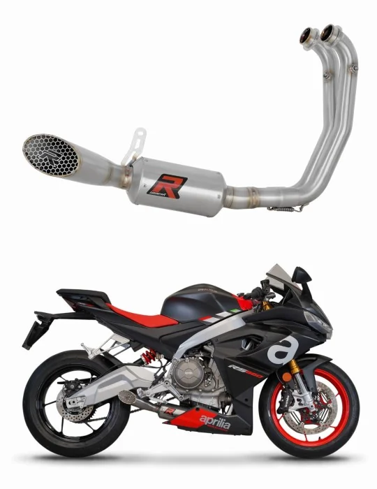 Ligne d'échappement complète inox Dominator GP3 pour Aprilia RS 660 2020-2024, vue 1
