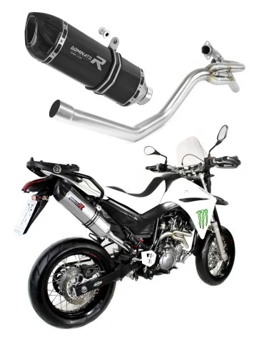 Silencieux slip-on Dominator latéral 2 en 1 HP1 Noir pour Yamaha XT 660 X (2004-2016)