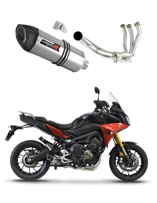 Ligne d'échappement complète inox Dominator HP5 pour Yamaha MT 09 Tracer 900 2015-2020, vue 1