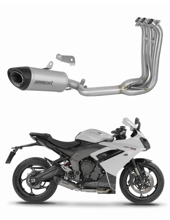 Ligne d'échappement complète Dominator HP8 Titane pour Triumph Daytona 660 2024-2026, vue 1