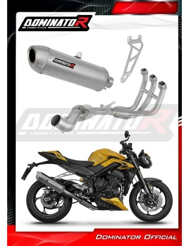 Ligne d'échappement complète inox Dominator S6 pour Triumph Street Triple 765 RS (2024-2025)