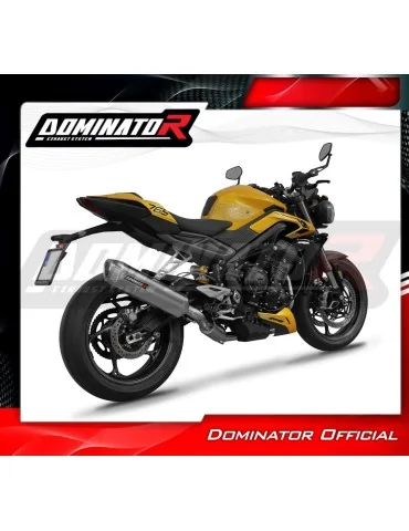 Ligne d'échappement complète inox Dominator S6 pour Triumph Street Triple 765 RS (2024-2025)