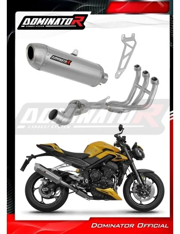 Ligne d'échappement complète inox Dominator S6 pour Triumph Street Triple 765 S / R / RS (2023-2024)