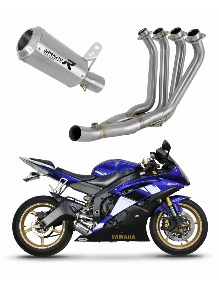 Ligne d'échappement complète inox Dominator GPS pour Yamaha YZF R6 (2006-2016)