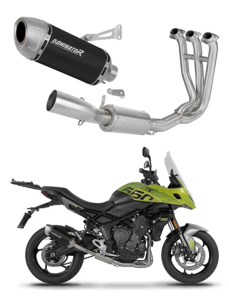 Ligne d'échappement complète inox Dominator S6 Noir pour Triumph Tiger Sport 660 (2025-2026)