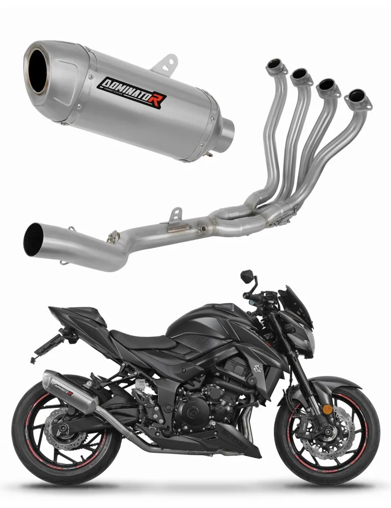 Ligne d'échappement complète inox Dominator S6 pour Suzuki GSX-S 750 (2017-2020)