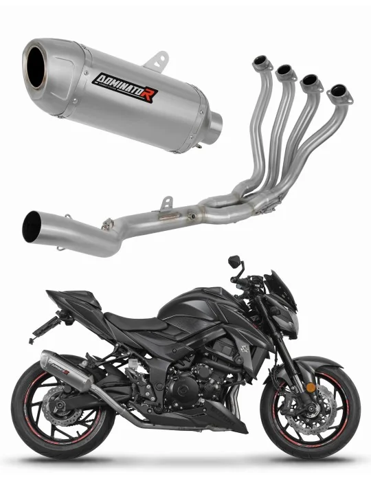 Ligne d'échappement complète inox Dominator S6 pour Suzuki GSX-S 750 2017-2020, vue 1