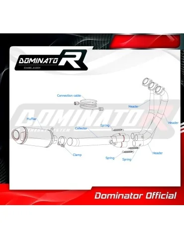 Ligne d'échappement complète inox Dominator HP3 pour Yamaha XSR 900 Low Level (2022-2023)