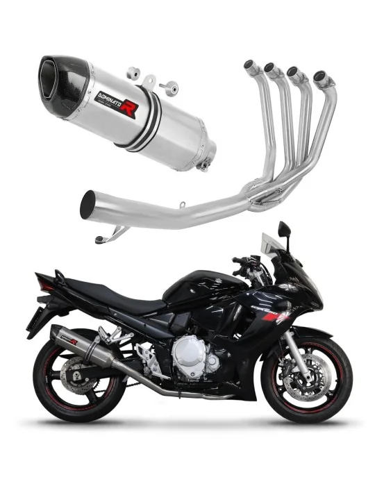 Ligne d'échappement complète inox Dominator HP1 pour Suzuki GSXF 650 2007-2016, vue 1