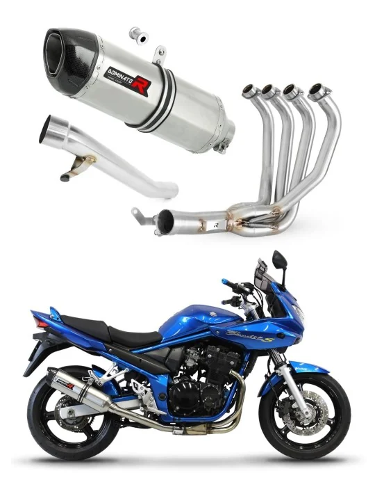 Ligne d'échappement complète inox Dominator HP1 pour Suzuki GSF 650 Bandit N / S 2005-2006, vue 1