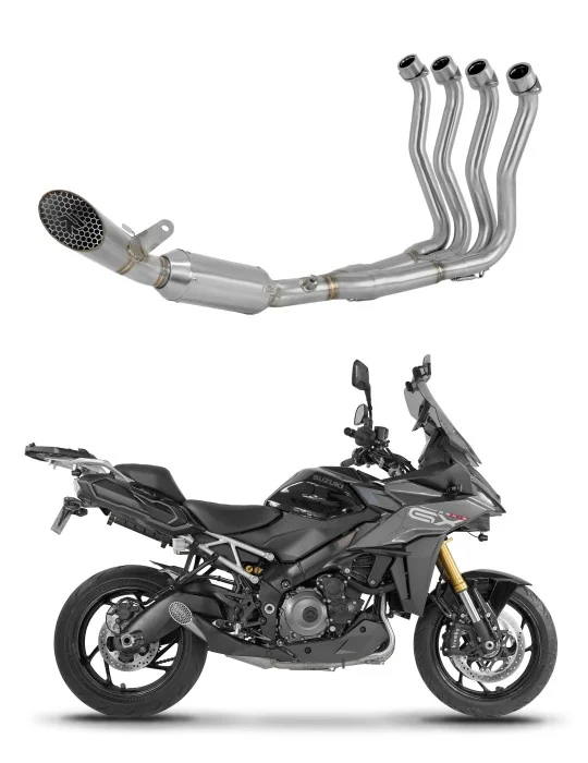 Ligne d'échappement complète inox Dominator GP3 EX pour Suzuki GSX-S 1000 GX 2025-2026, vue 1
