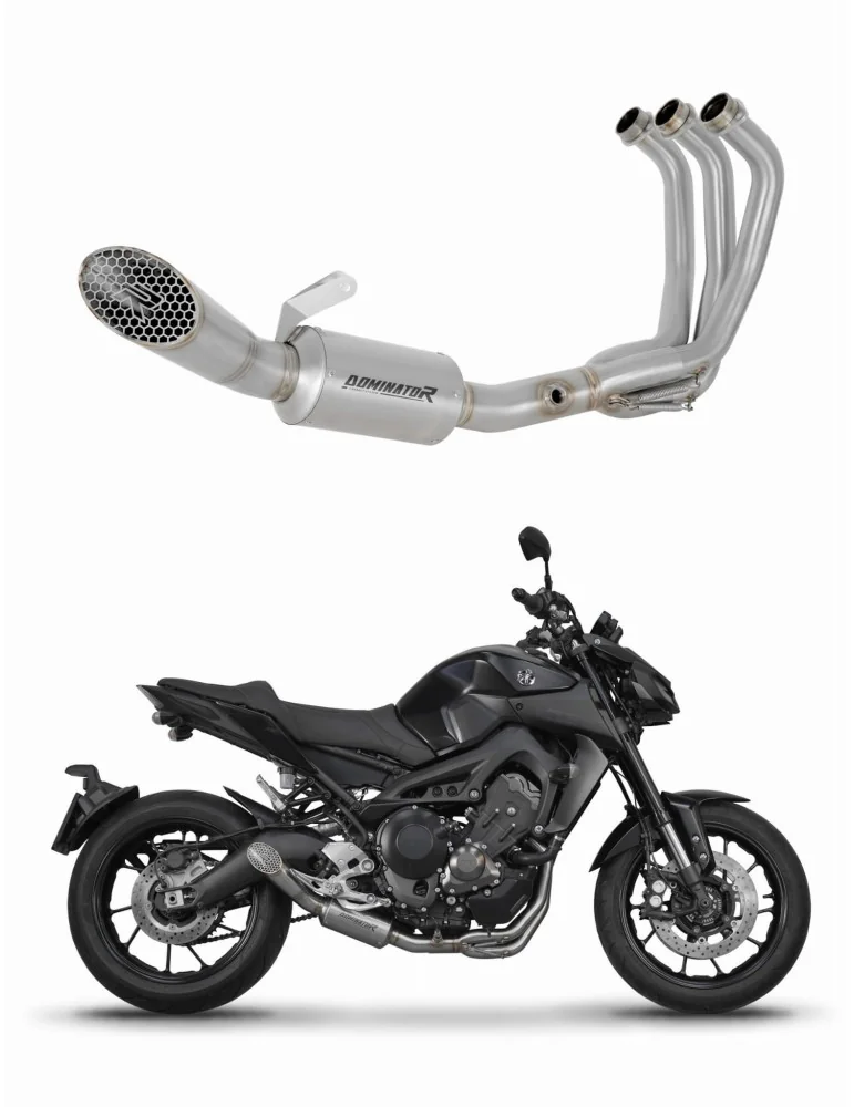 Ligne d'échappement complète inox Dominator GP3 pour Yamaha MT-09 (2017-2020)