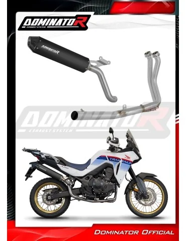 Ligne d'échappement complète inox Dominator MX2 Noir pour Honda XL 750 Transalp (2023)
