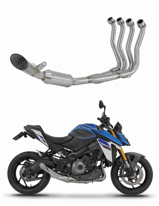 Ligne d'échappement complète inox Dominator GP3 EX pour Suzuki GSX-S 1000 / 1000 GT / 950 2021-2024, vue 1