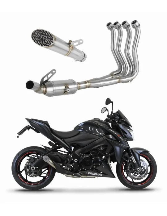 Ligne d'échappement complète inox Dominator GP3 EX pour Suzuki GSX-S 1000 / F 2015-2020, vue 1